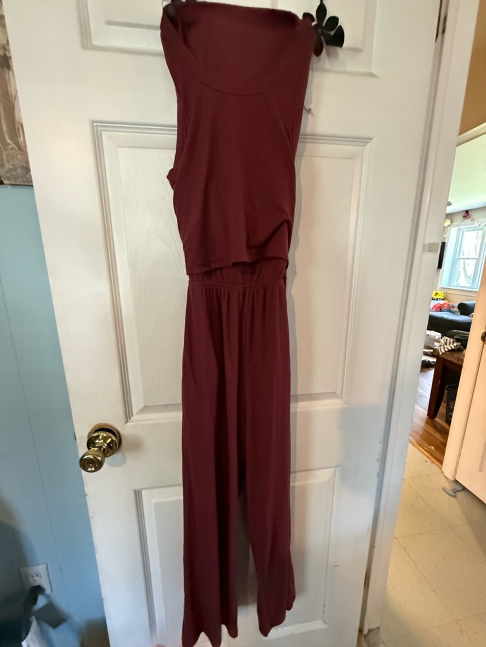 Latched Mama Sleeveless nursing Wide-Leg Jumpsuit.